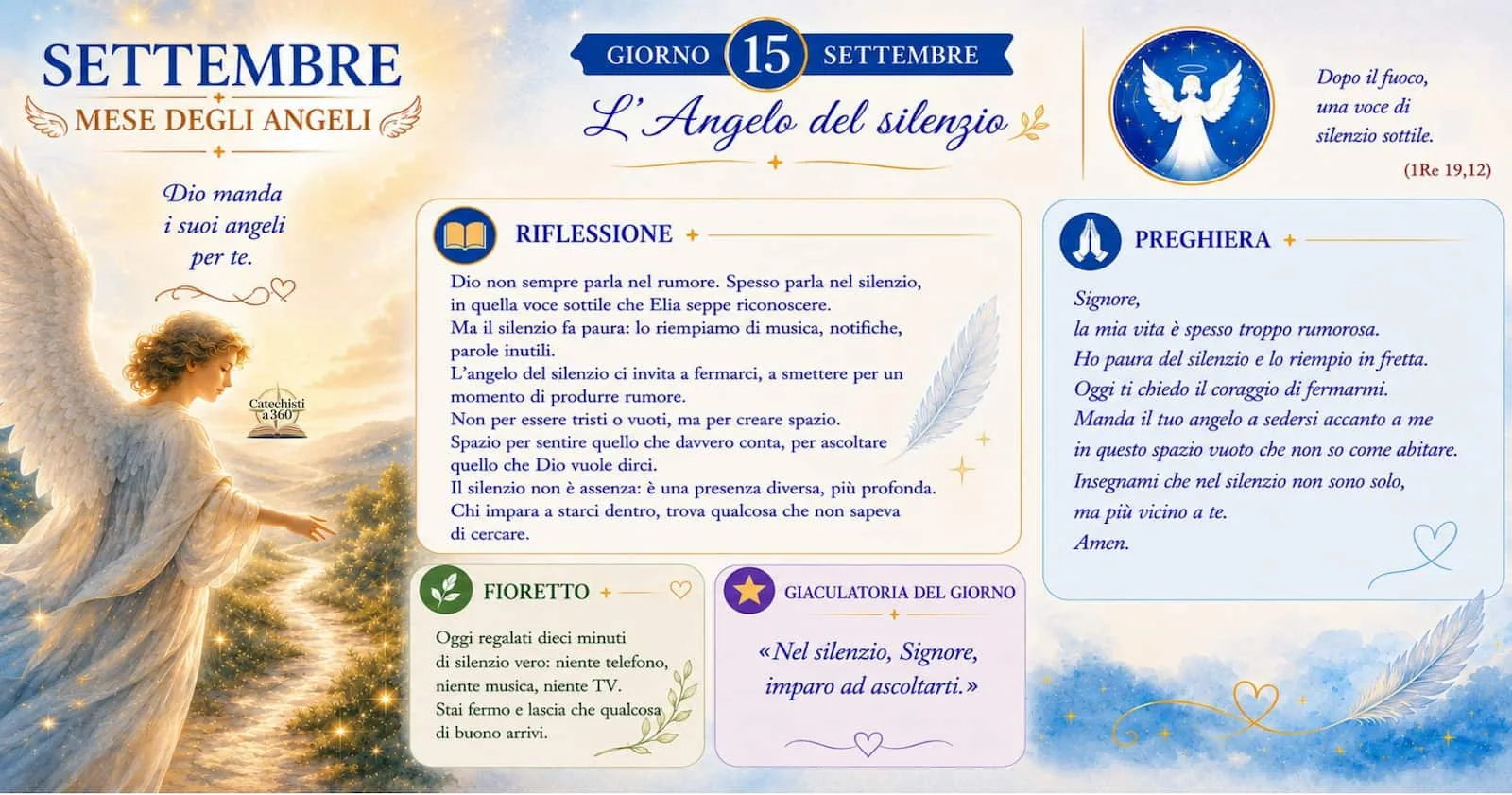 15 settembre: L’Angelo del silenzio 15 settembre: L'Angelo del silenzio