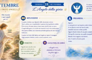 18 settembre: L’Angelo della gioia 18 settembre 2026 mese degli angeli